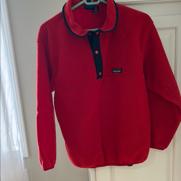 Patagonia Men's Red Fleece Sweater - Picture 1 of 5